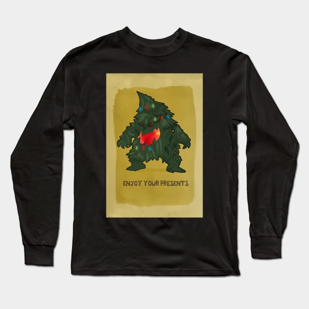 Christmas Toy Eater Tree Enjoy Your Presents - Board Games TRPG DnD Design - Board Game Art Long Sleeve T-Shirt by MeepleDesign